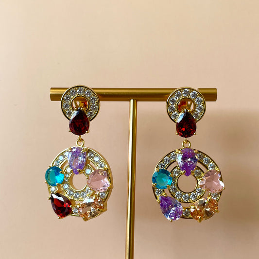 ARETE GOLD COLGANTE CIRCULAR COLORFULL