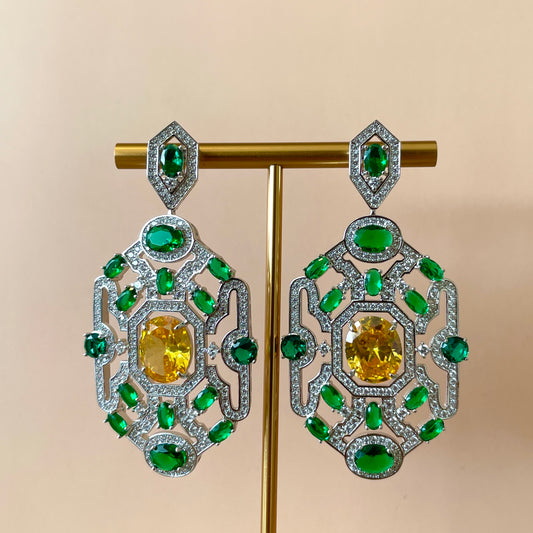 ARETE TALISMAN VERDE Y AMARILLO