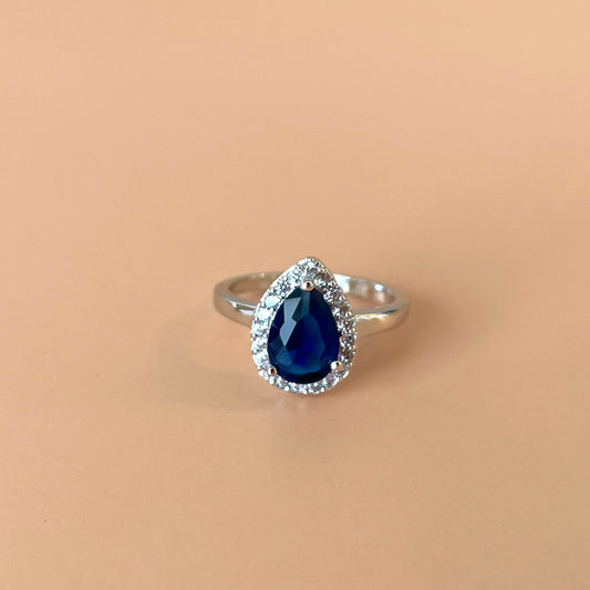 ANILLO GOTA SILVER & BLUE