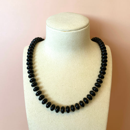 COLLAR MINI MOROCCO NEGRO CON ARO