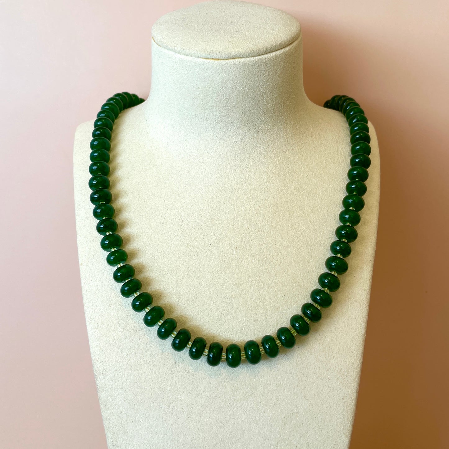 COLLAR MINI MOROCCO VERDE CON ARO