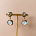 ARETES RIVOLI CLEAR & OPAL ORILLA DORADA