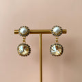 ARETE RIVOLI BEIGE TORNASOL Y PERLA -G