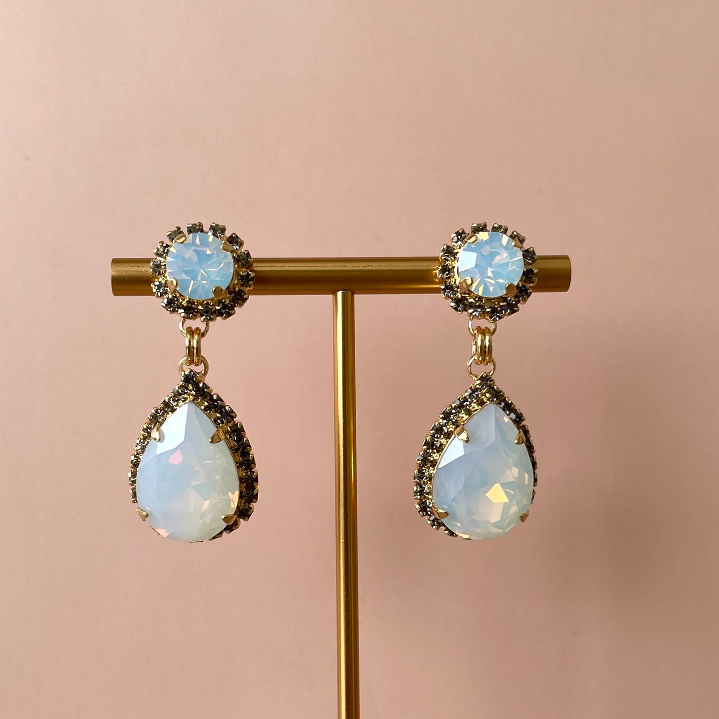 ARETES HEAVEN BLANCO OPAL -GRIS
