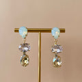 ARETES ROC OVAL  GOTA OPAL, ROSA & DORADO