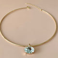 COLLAR MADRID DIJE OVAL CLEAR