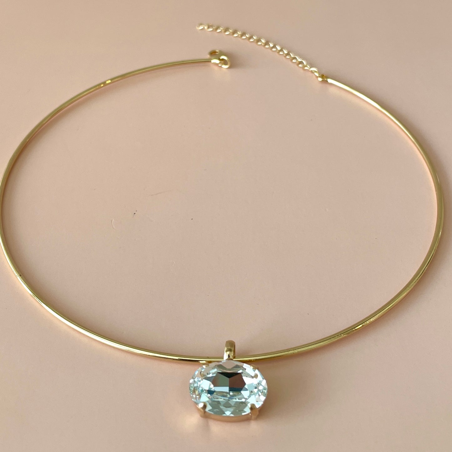 COLLAR MADRID DIJE OVAL CLEAR