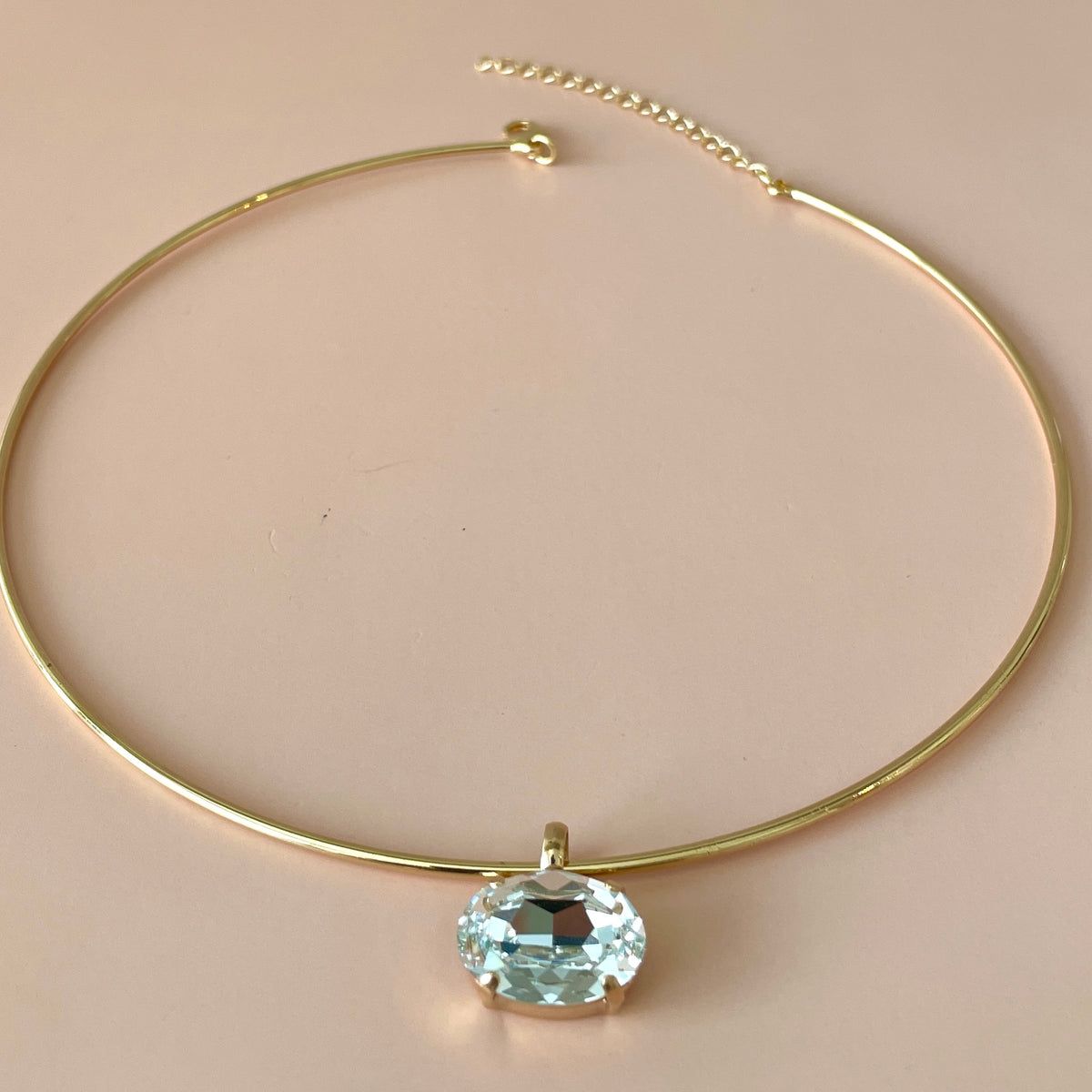 COLLAR MADRID DIJE OVAL CLEAR