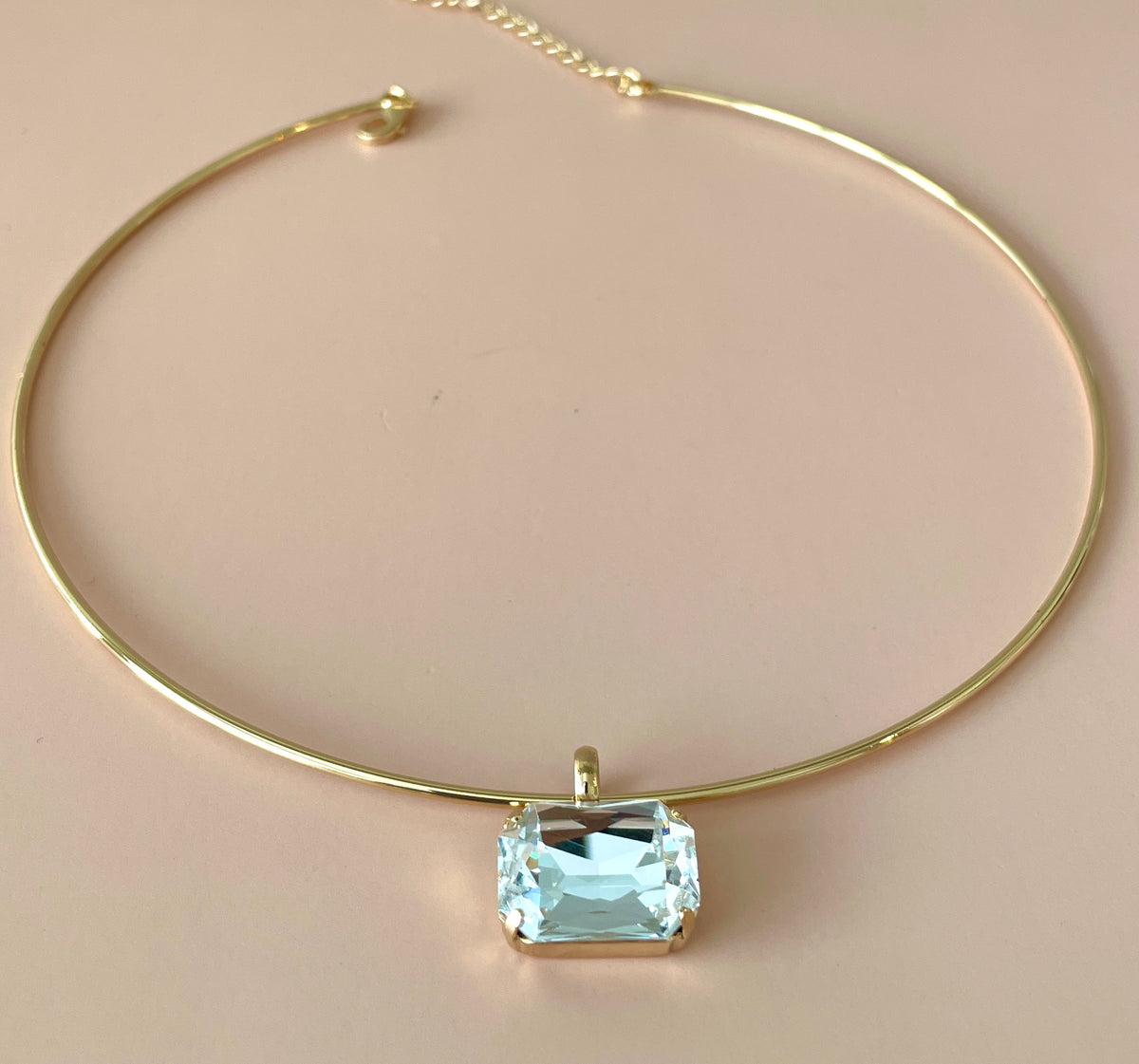 COLLAR MADRID DIJE BAGUETTE CLEAR