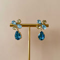 ARETES FLOWER DROP AZUL