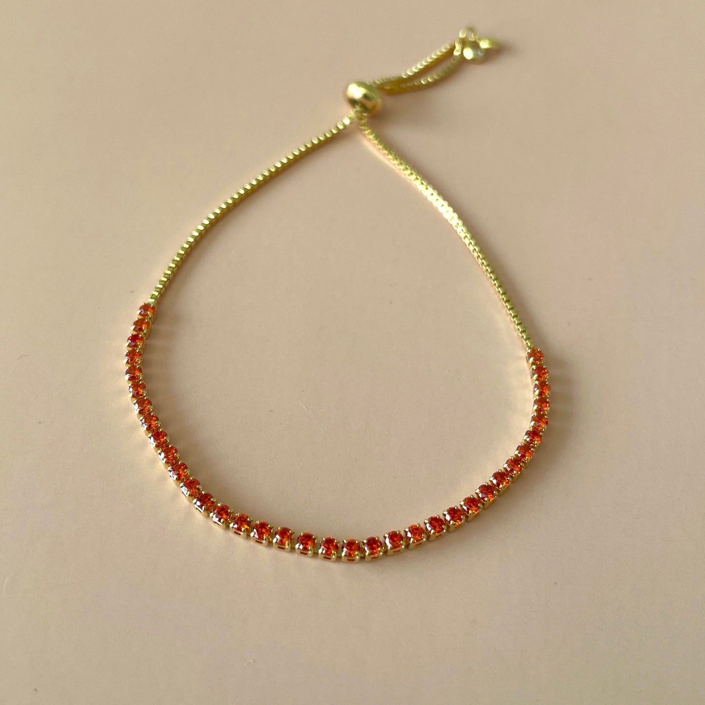 PULSERA AJUSTABLE TENNIS MINI NARANJA