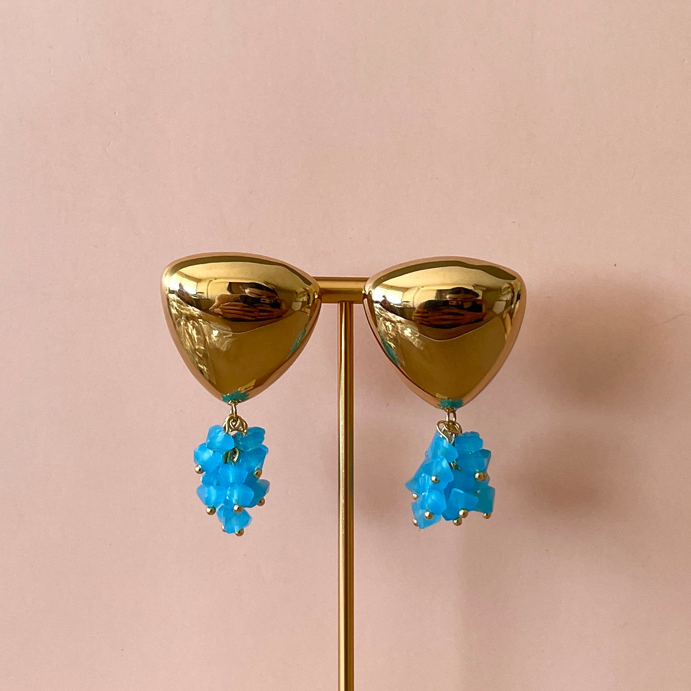 ARETES NUDO MARINERO CON PIEDRAS TURQUESA