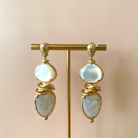 ARETES SIRENA OPALO