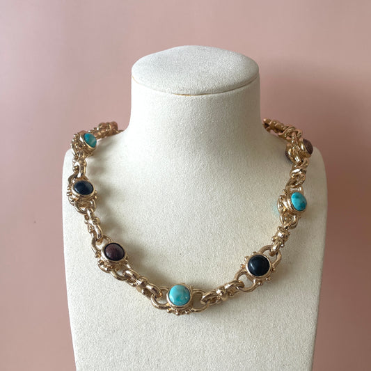 COLLAR AMARANTE MULTICOLOR TURQUESA