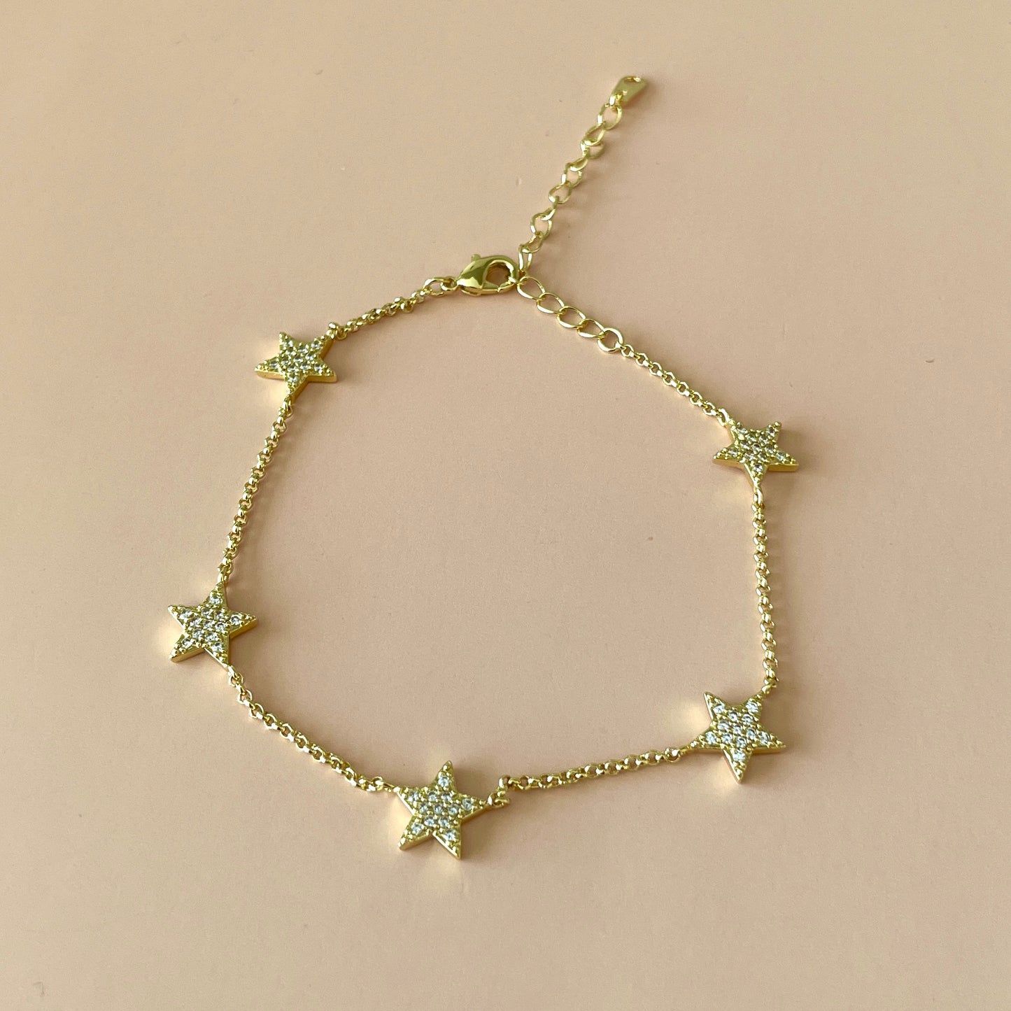PULSERA CINCO ESTRELLAS CON ESPACIO