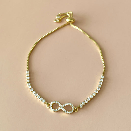 PULSERA TENNIS INFINITO CON PIEDRA CLEAR