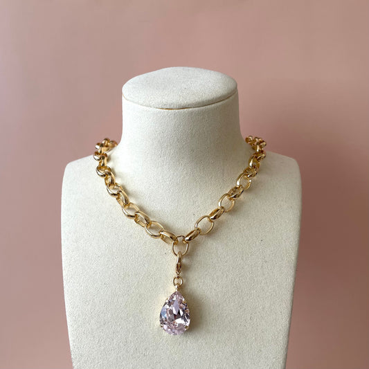 COLLAR DROP CHARM ROSE