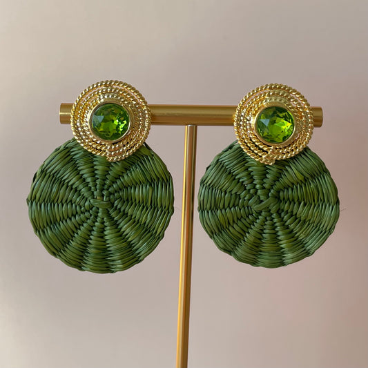 ARETES IRACA DULCINEA VERDE OLIVA