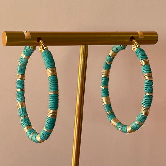 ARRACADAS WERREGUE DROP HOOPS MENTA