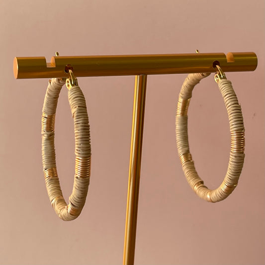 ARRACADAS WERREGUE DROP HOOPS NATURAL