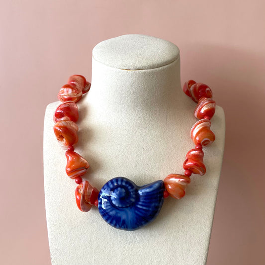 COLLAR MILOS ORANGE -CONCHA