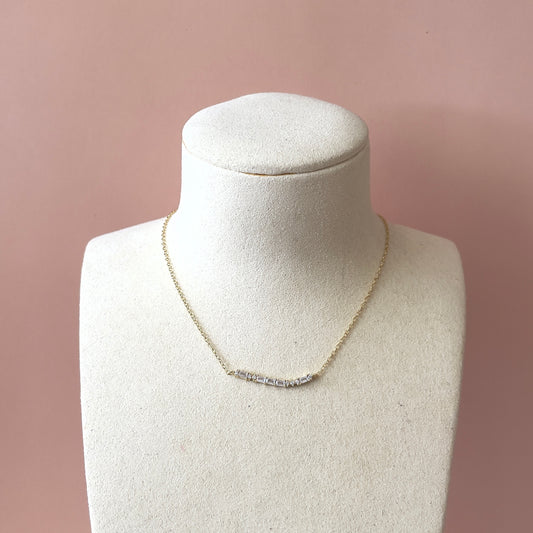 COLLAR BAGUETTE ZIRCONIA 925