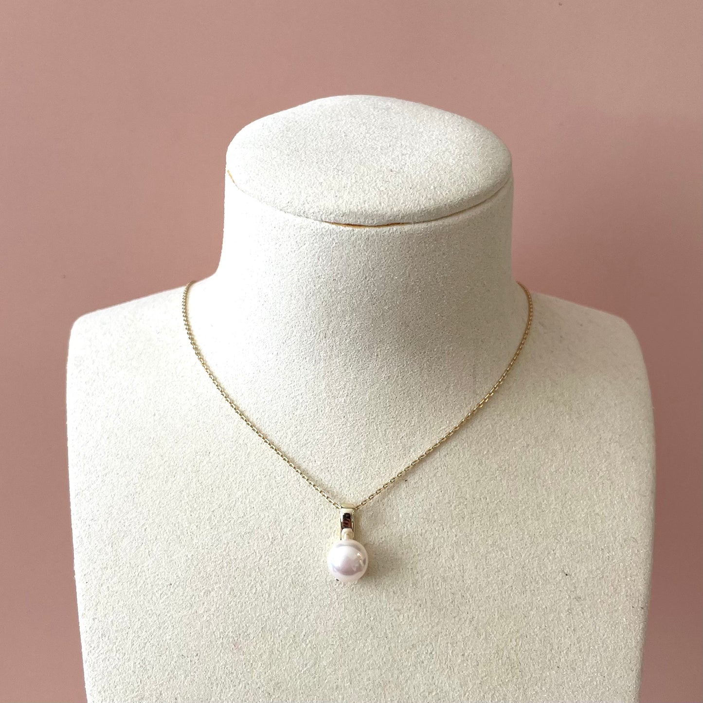 COLLAR COLGANTE PERLA LISO 925