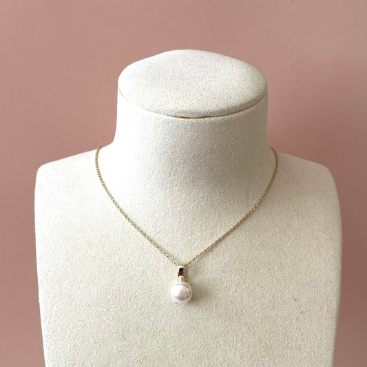 COLLAR COLGANTE PERLA LISO 925
