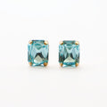 ARETES POST OCTAGON BABY BLUE