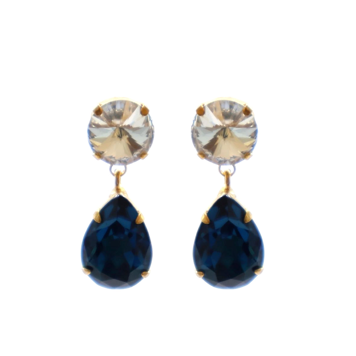 ARETES ROMELIA -AZUL MARINO CLEAR