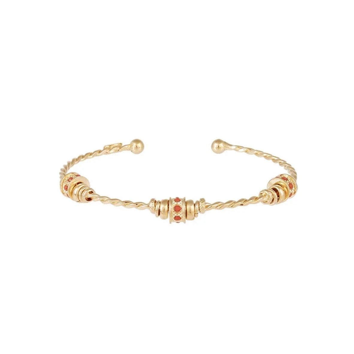 BRAZALETE JONC TORSAL -RED
