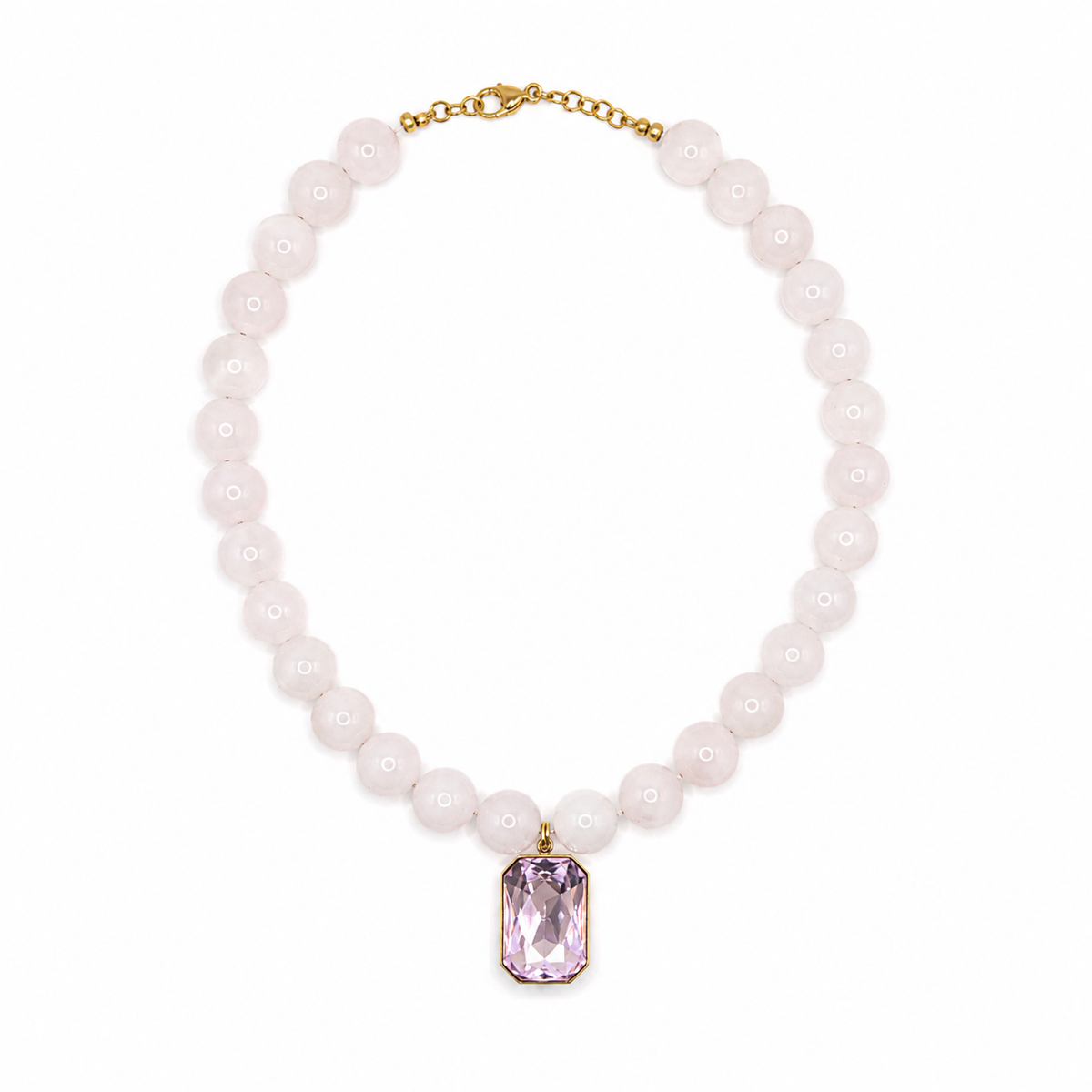 COLLAR CHERRY BLOSSOM CUARZO Y ROSA