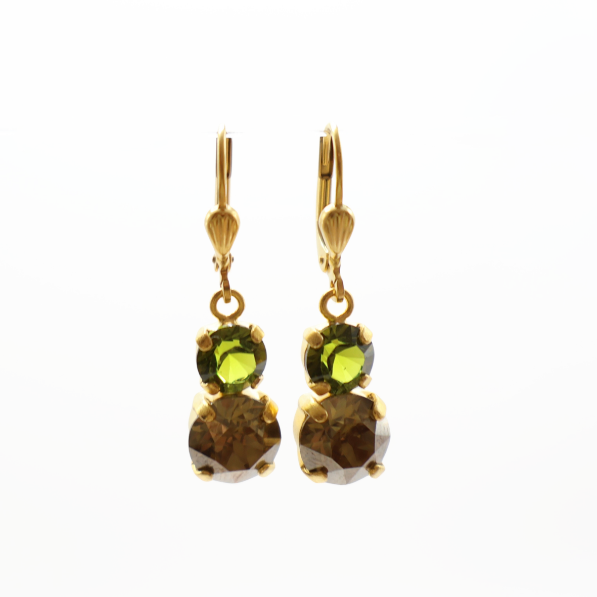ARETES ANGELO VERDE -GOLD