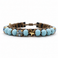 PULSERA FAVORITA PIEDRA AZUL CELESTE -HC