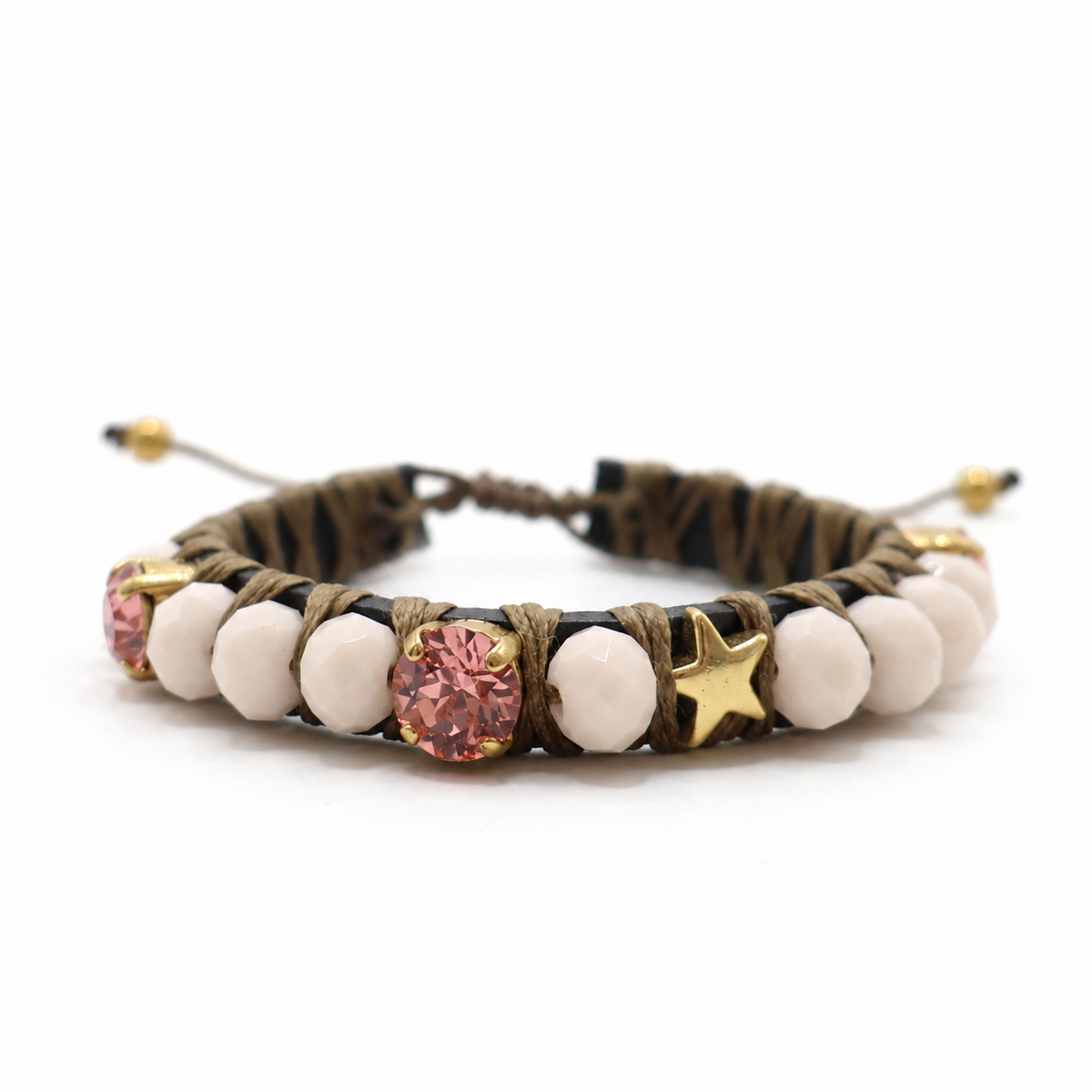 PULSERA FAVORITA PIEDRA ROSA PASTEL CRISTAL ROSA -HC
