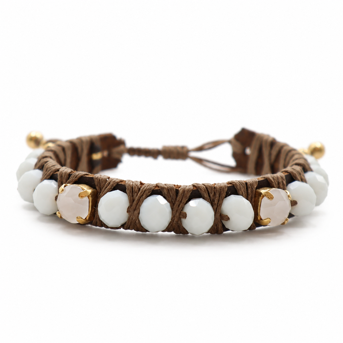 PULSERA FAVORITA PIEDRA BLANCA CRISTAL BLANCO -HC