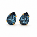 ARETE GOTA CRISTAL AZUL MARINO