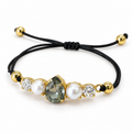 PULSERA DREAM CATCHER PERLA CON CRISTAL GRIS
