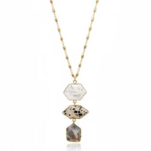 COLLAR SILENZA DALMATIAN JASPER