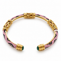 BRAZALETE LIMA ROSA -PIEDRA MALAQUITA