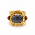 ANILLO SIMONE LABRADORITA GRIS