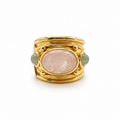 ANILLO SIMONE CUARZO BLANCO -AVENTURINA