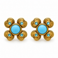 ARETES ISMARA CRUZ TURQUESA