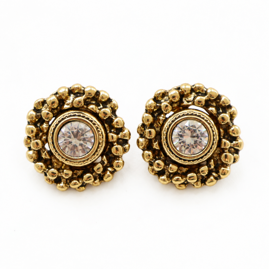 ARETES JOANNA VINTAGE -GOLD CLEAR