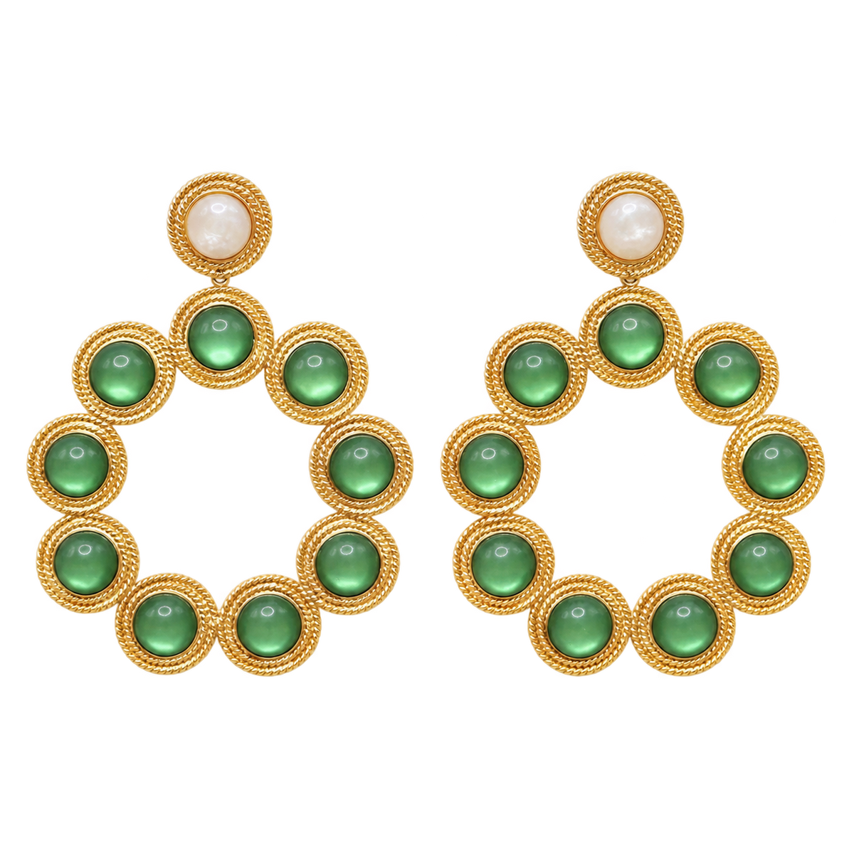 GARDENIA BUBBLE MAXIE EARRINGS VERDE
