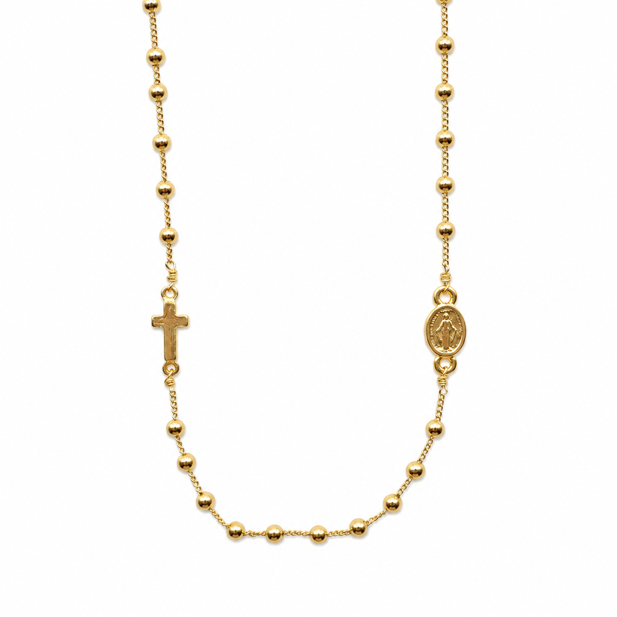 COLLAR ROSARIO - VIRGEN MILAGROSA