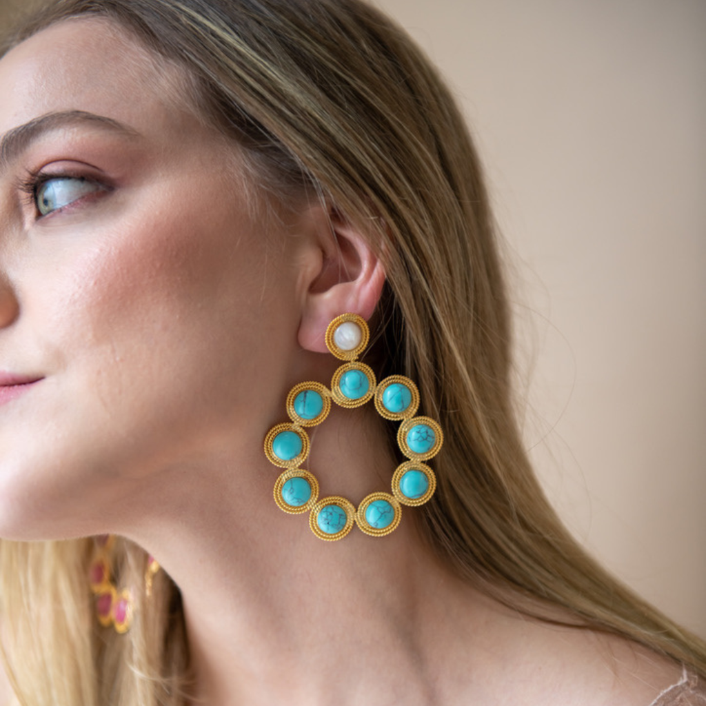 GARDENIA BUBBLE MAXIE EARRINGS TURQUESA