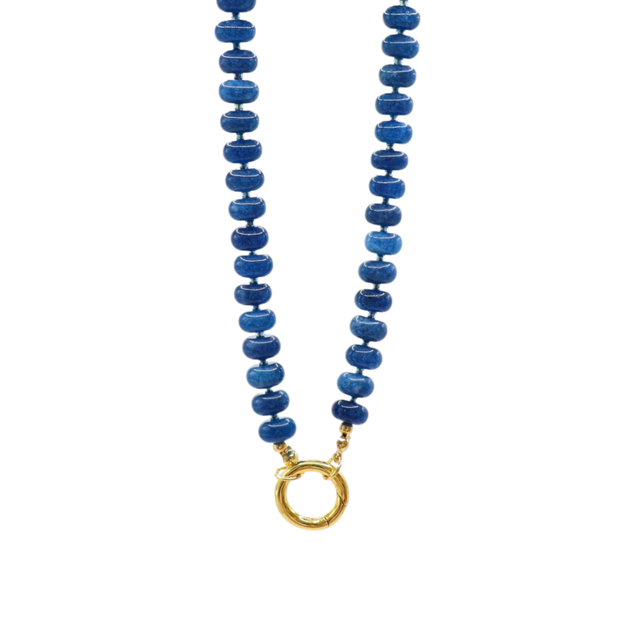 COLLAR MINI MOROCCO AZUL ACERO CON ARO