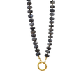 COLLAR MINI MOROCCO GRIS CON ARO