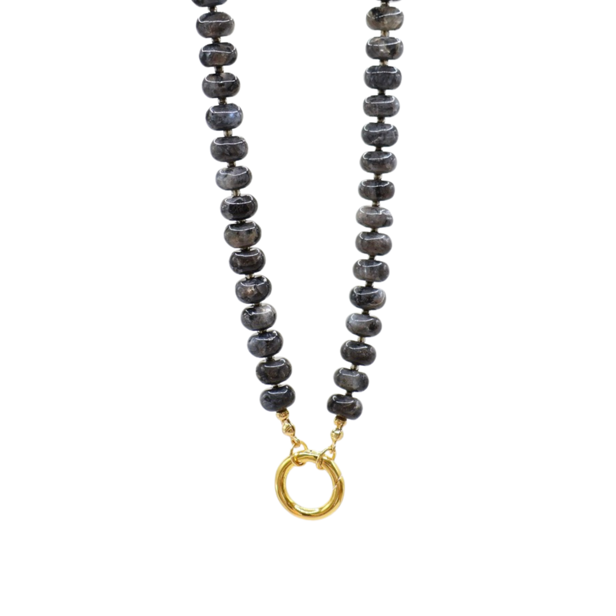 COLLAR MINI MOROCCO GRIS CON ARO